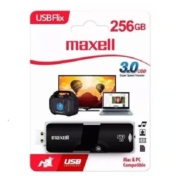 Memoria Usb Maxell Flix 256 Gb 3.0 Negro